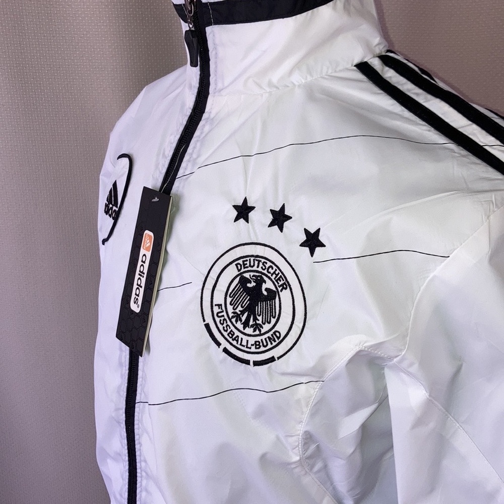 Germany Adidas Windbreaker Full Zipper Jacket Size M - Picture 7 of 9